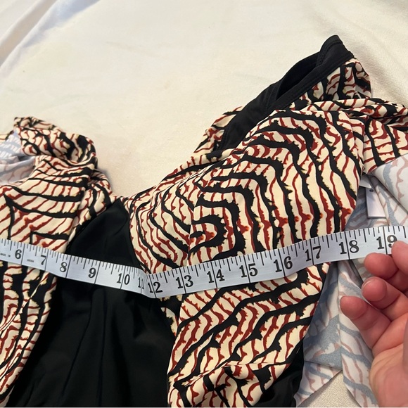 NWT flutter sleeve low V neck swim one piece - Picture 11 of 14